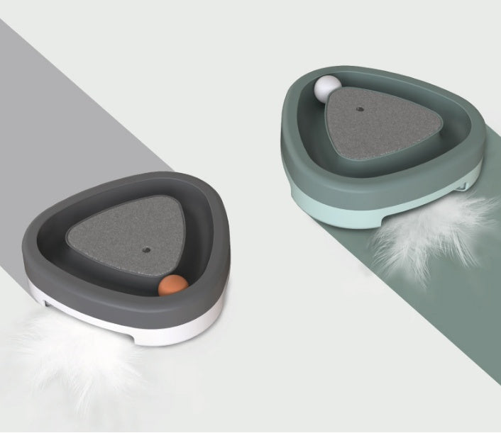 Self-Play Cat Turntable: Exercise, Fun, and Scratch All-in-One